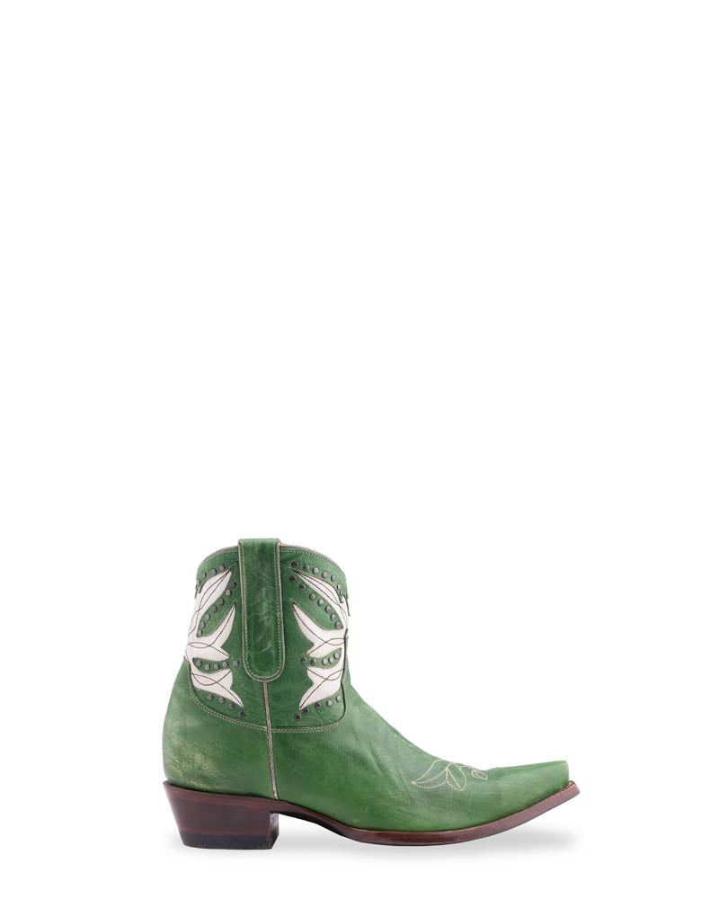 AMITY SHORT - Green/Crackled White