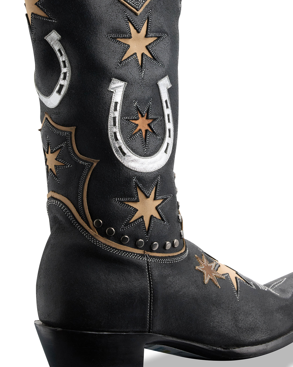 LUCKY STAR BOOT - Black/Bone