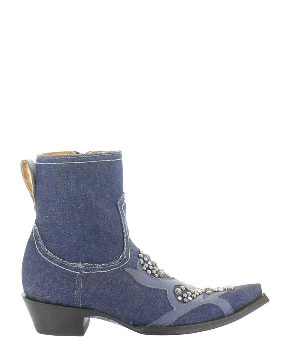 Old Gringo Blue Chip Investor 7" Blue Denim women's cowboy boot, side view