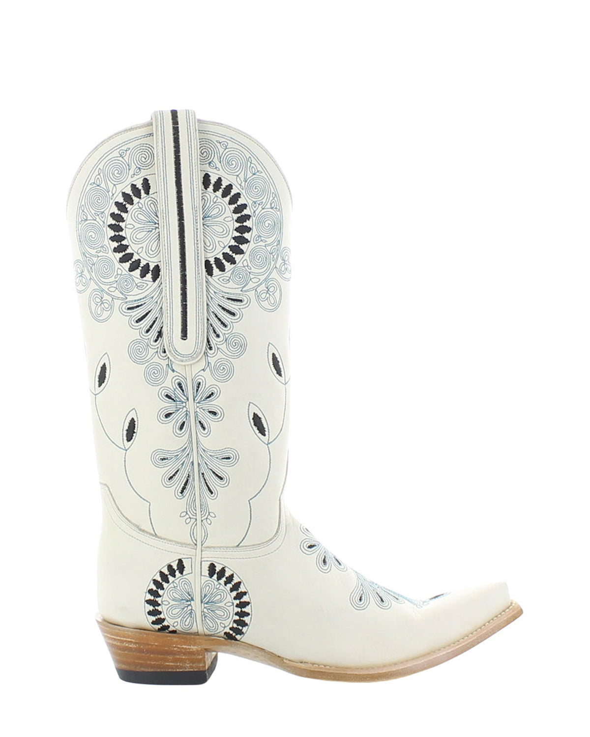 Old Gringo Rome Cream/Blue women's 13" cowboy boot, side view