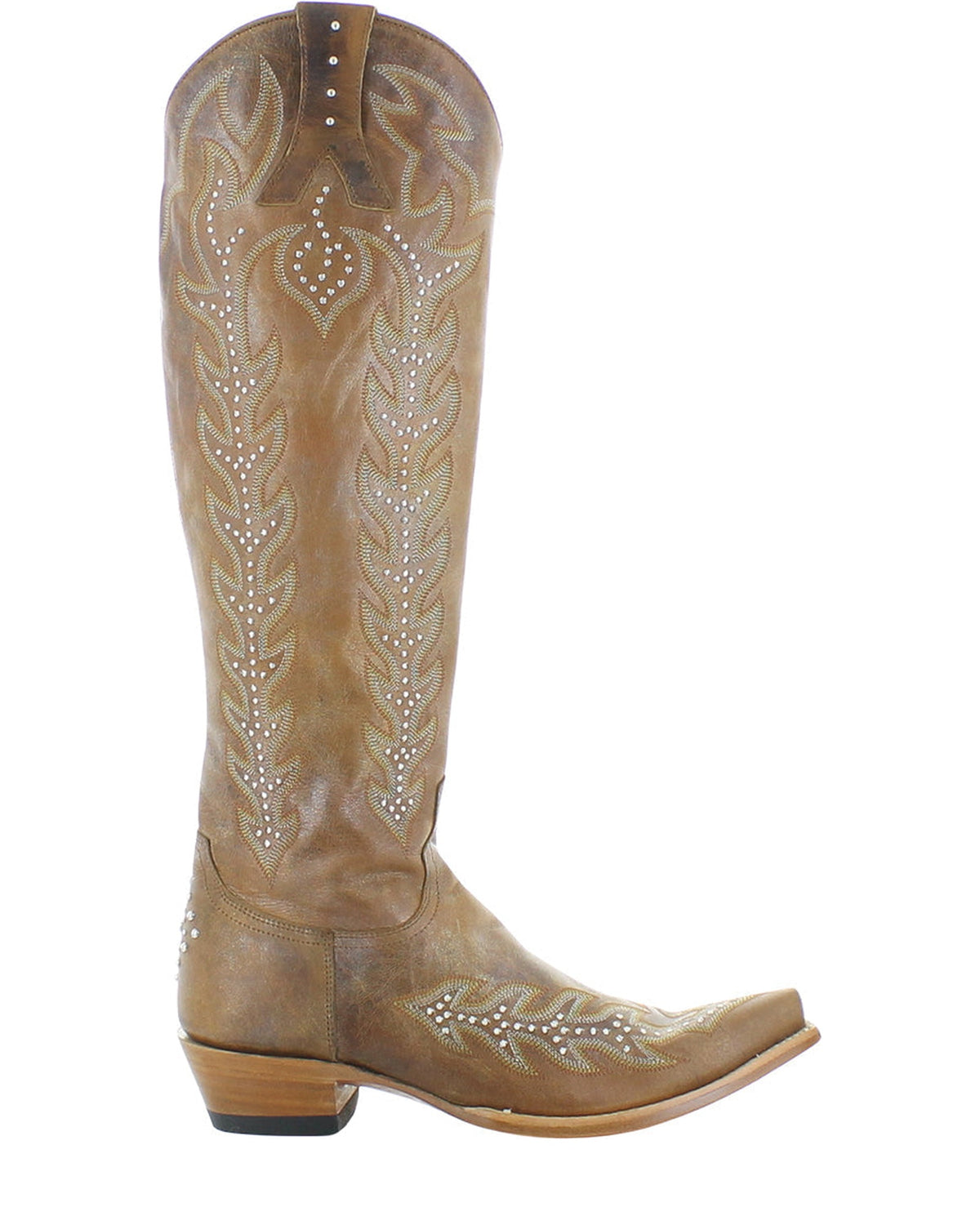 Old Gringo Jager Petrol Nut women's 18" cowboy boot, side view