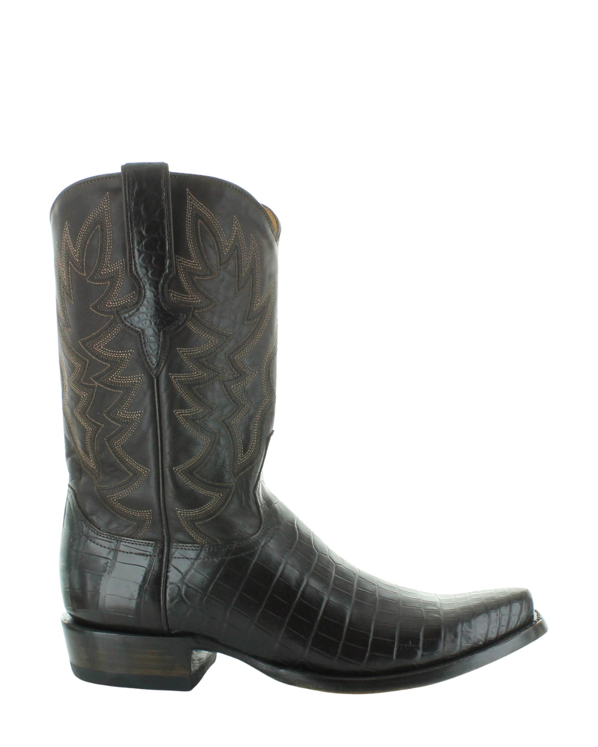 Old Gringo Richmond Short Chocolate men's 11" cowboy boot, side view