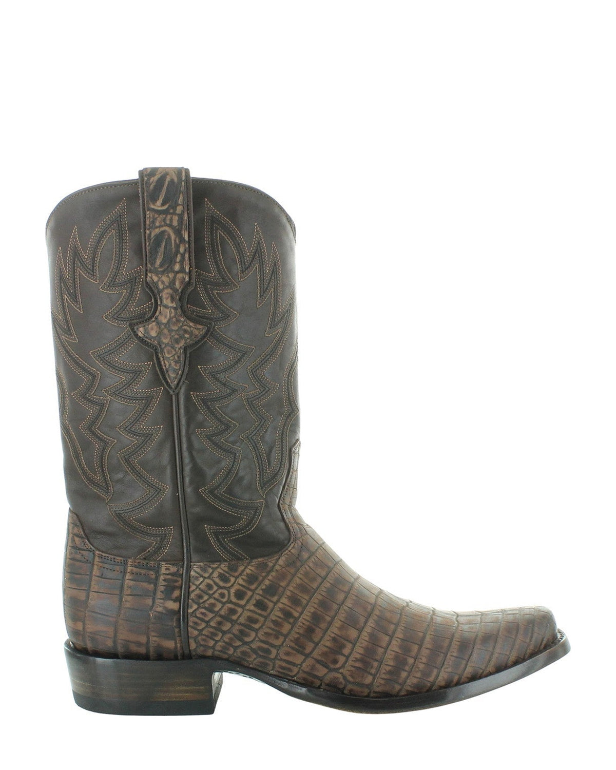 Old Gringo Richmond Short Safari Tan/Chocolate men's 11" cowboy boot, side view