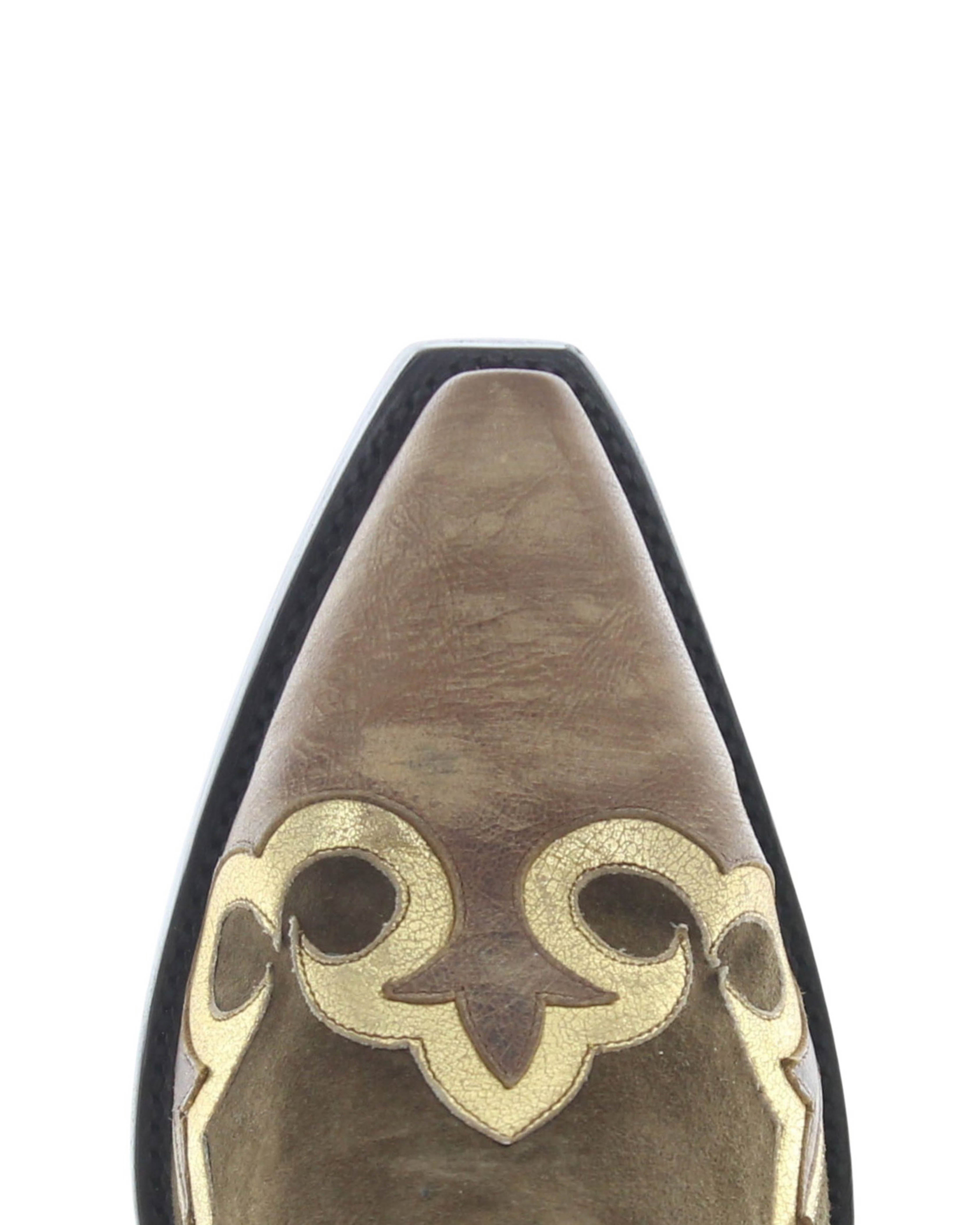 NEVADA SHORT OVERLAY - Brown Leather: Suede