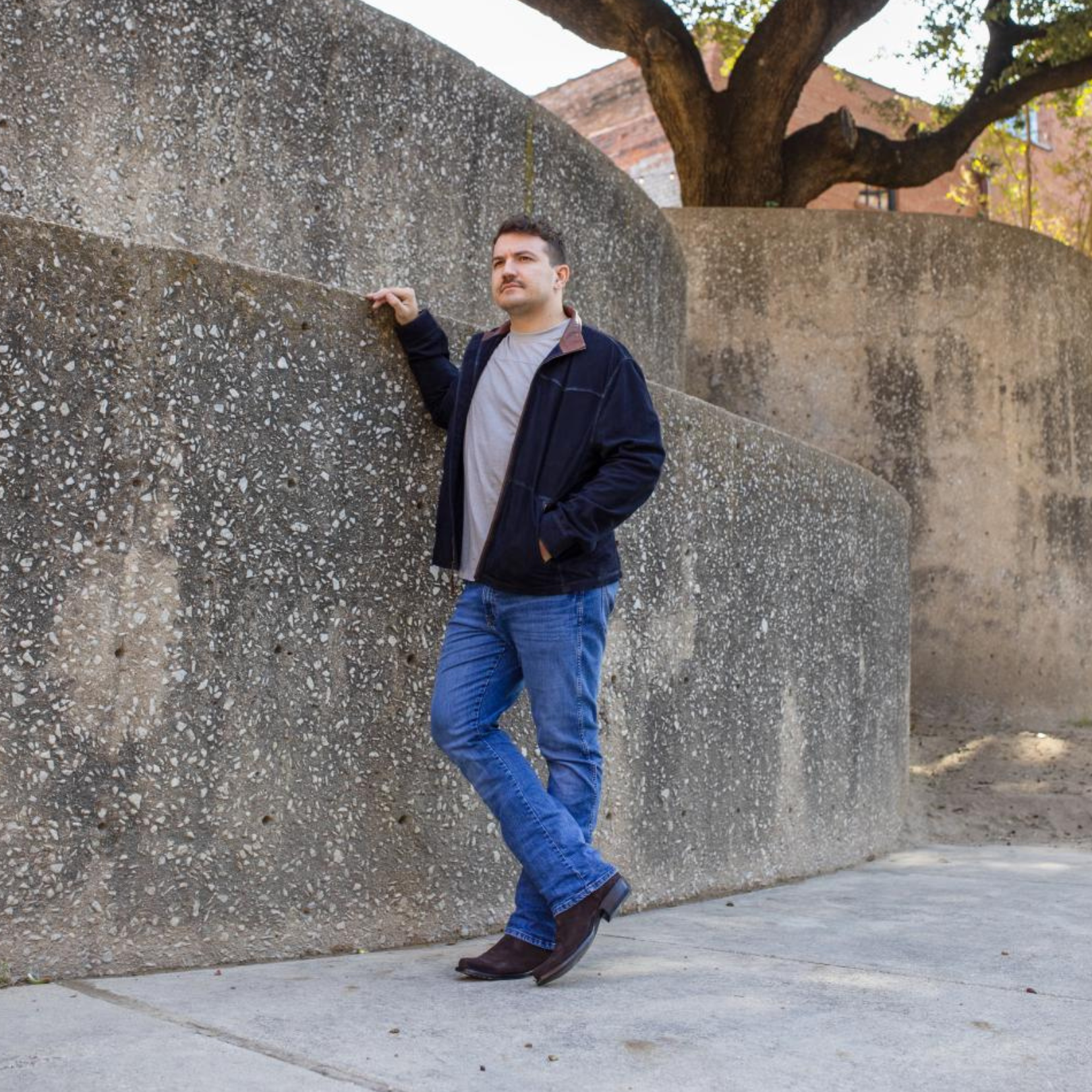 MIDNIGHT JACKET BLUE SUEDE - MEN'S