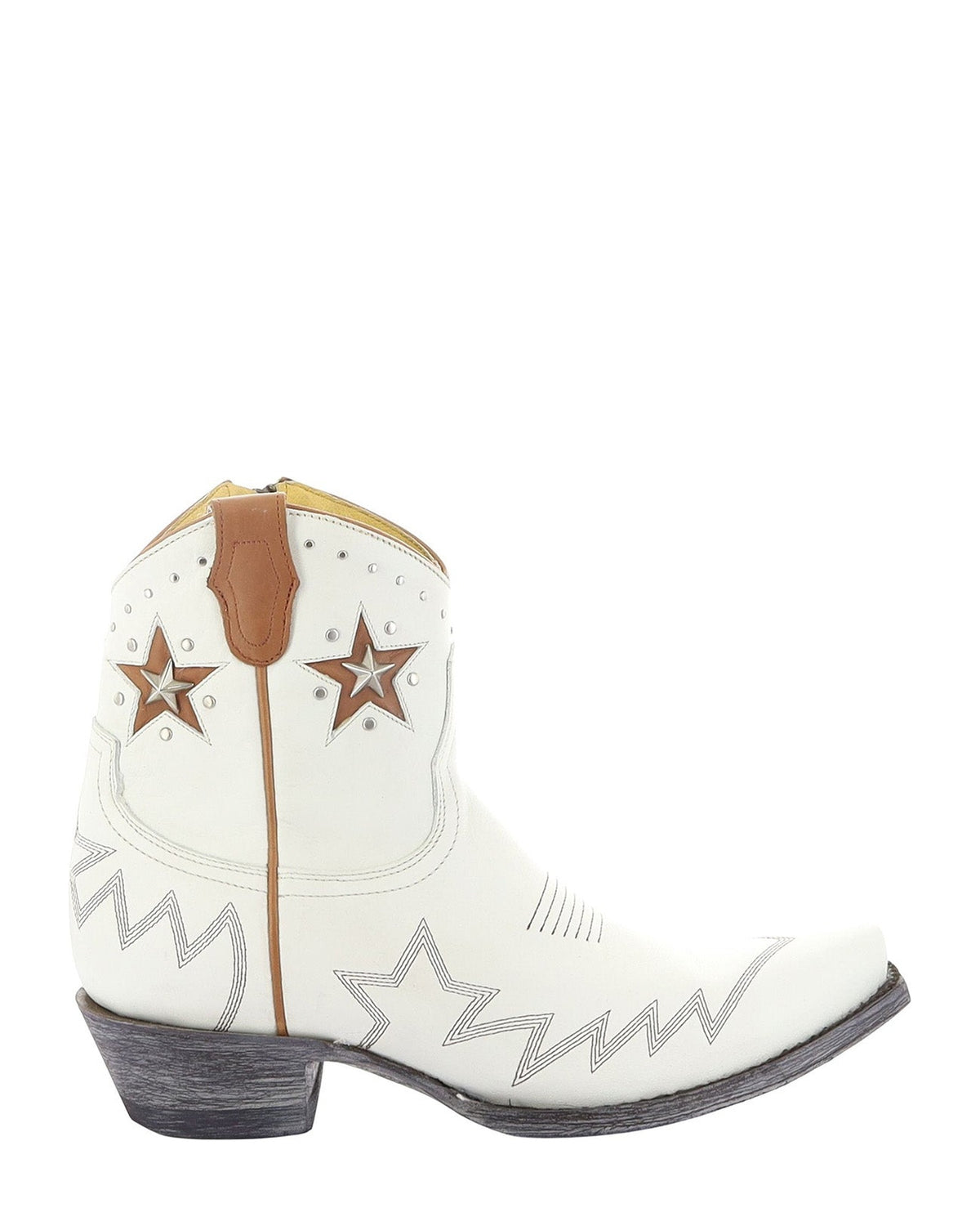 Old Gringo Chezile YBL4184 White women's 7" cowboy boot, side view