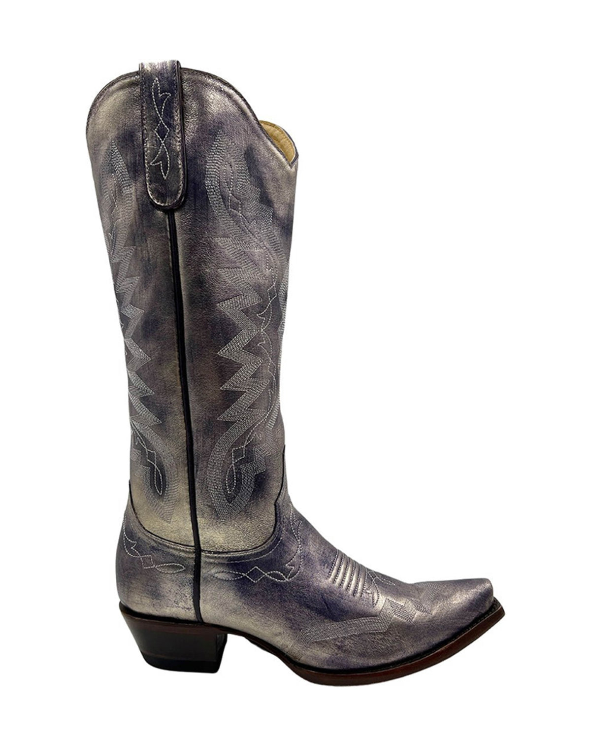 Old Gringo Peyton Tall YL347 Purple women's 15" cowboy boot, side view
