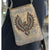 BEADED EAGLE CROSSBODY GOLD