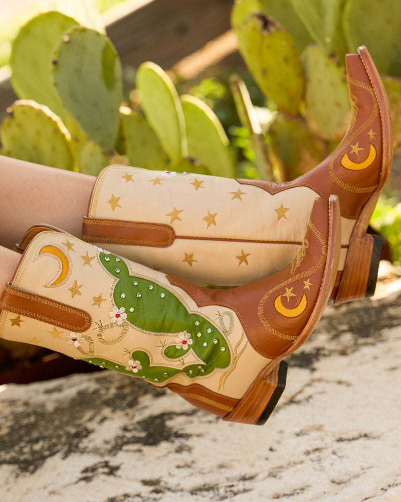JEWELED PRICKLY PEAR - Cognac/Yellow