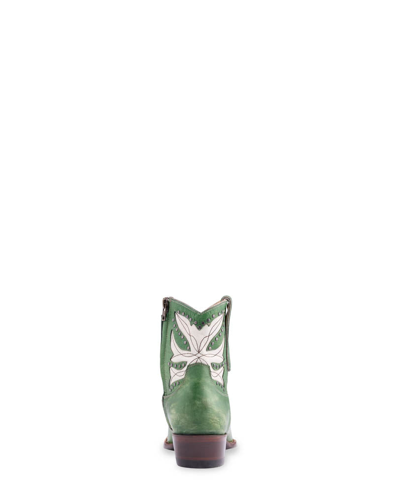 AMITY SHORT - Green/Crackled White