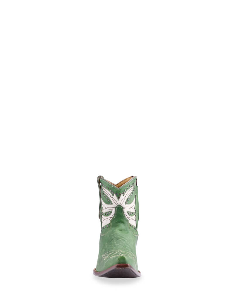 AMITY SHORT - Green/Crackled White