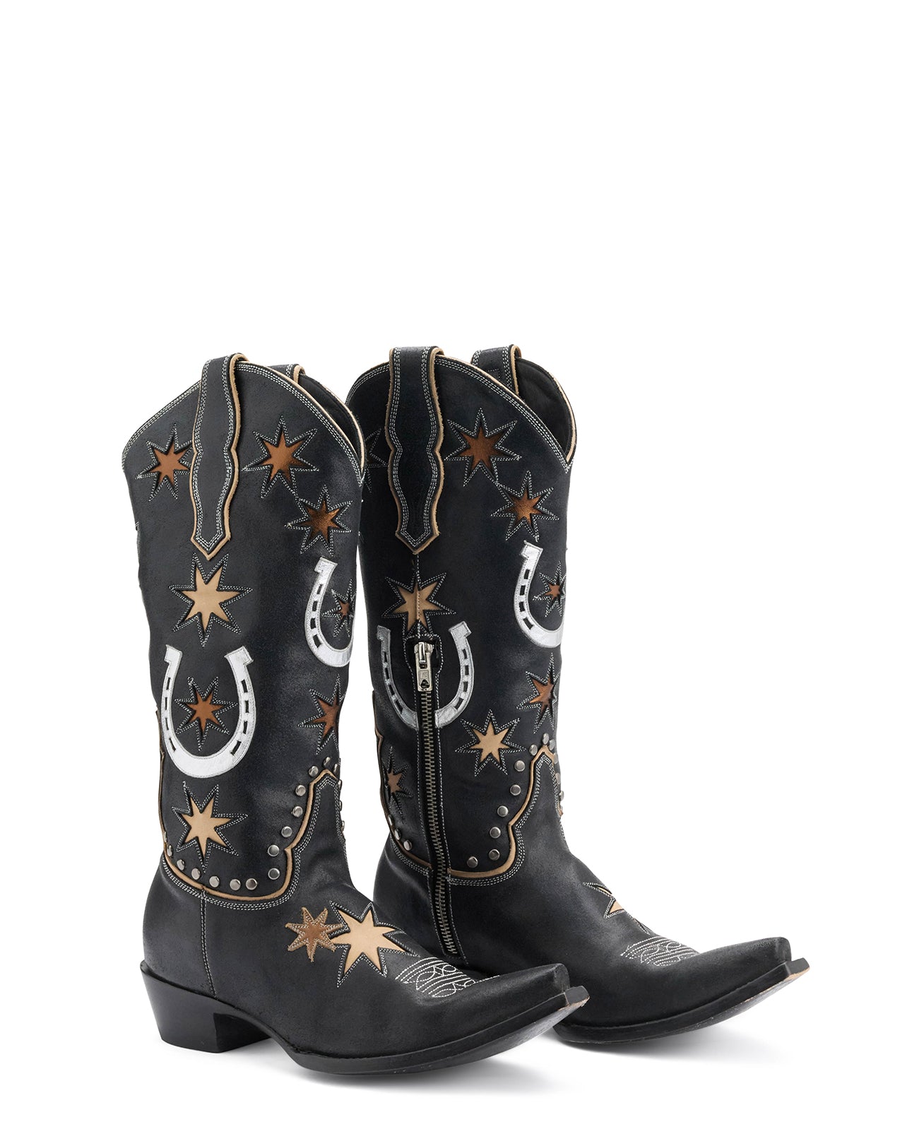 LUCKY STAR BOOT - Black/Bone