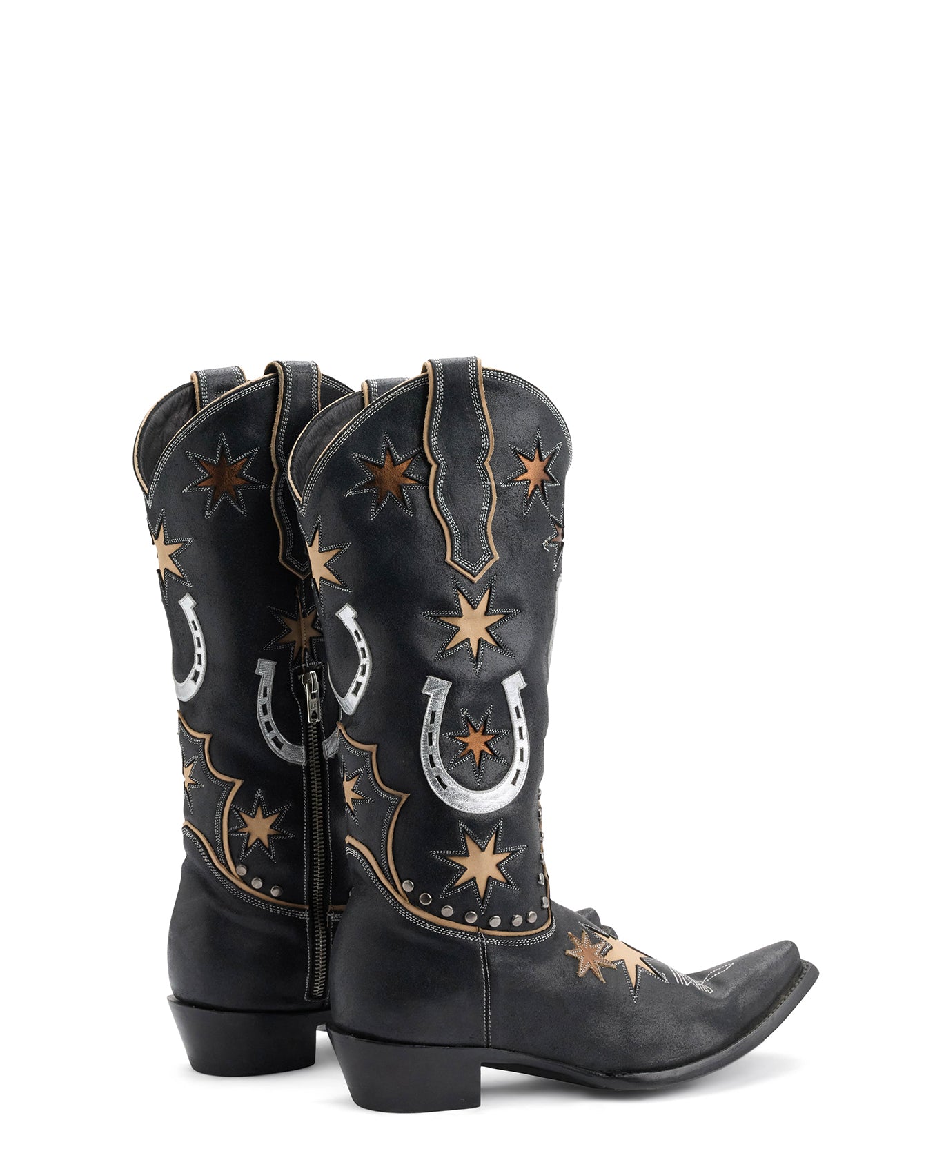 LUCKY STAR BOOT - Black/Bone