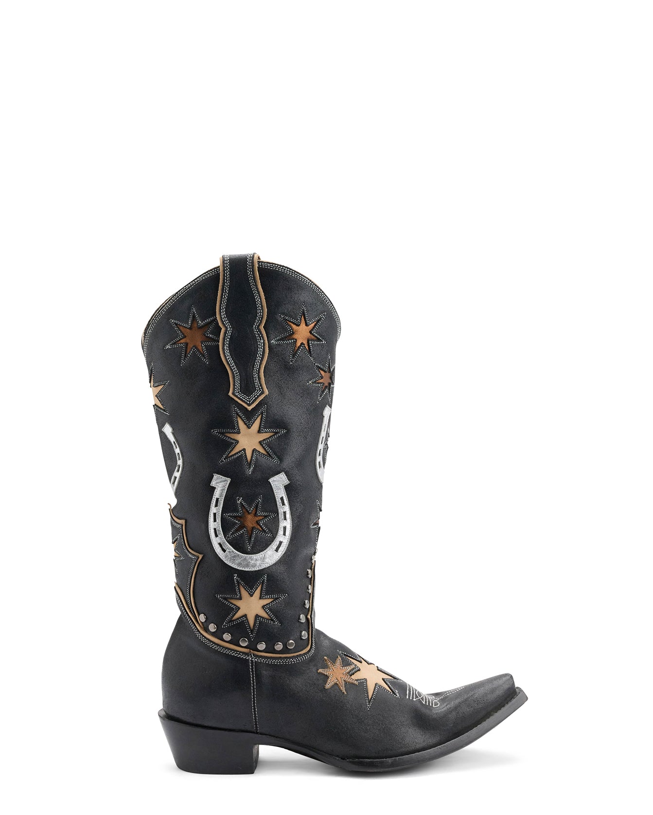 LUCKY STAR BOOT - Black/Bone