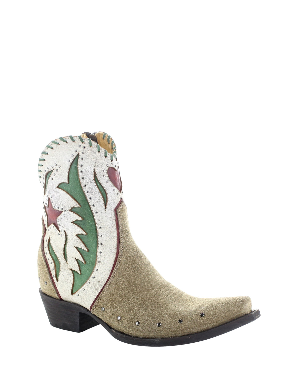 Old Gringo Denia Tan/Taupe women's 7" cowboy boot, side view