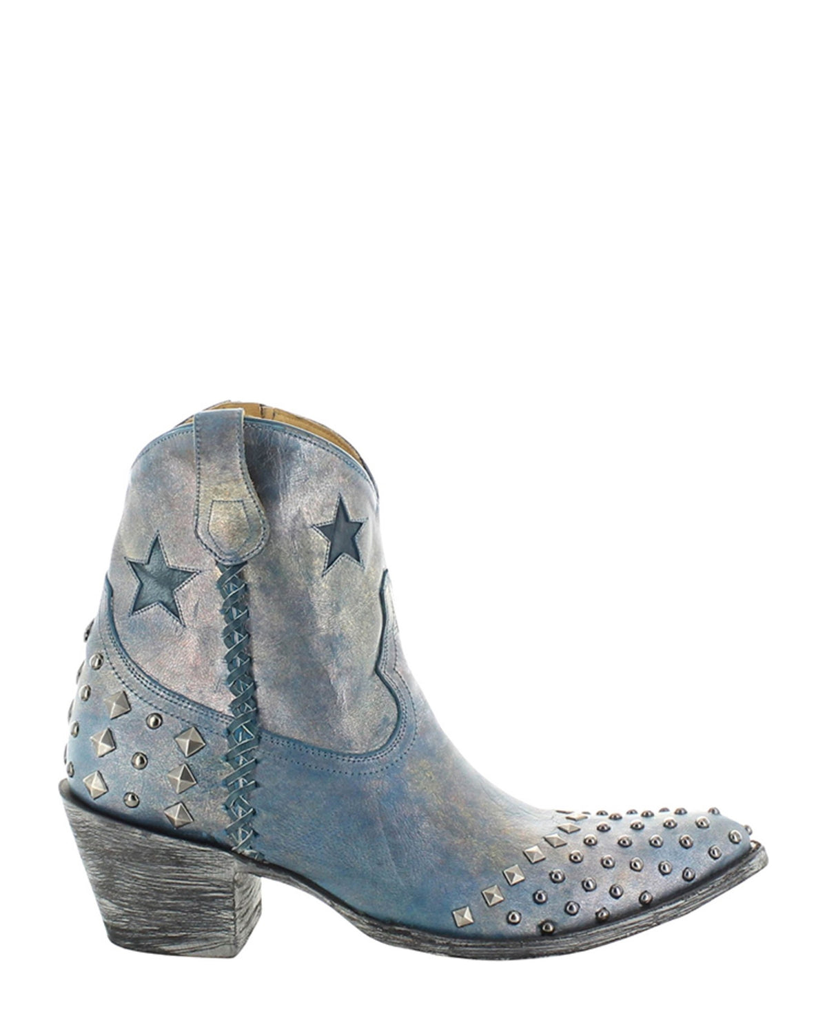 Old Gringo Lucena Blue women's 7" cowboy boot, side view