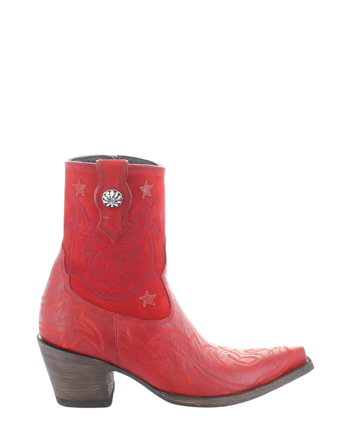 Old Gringo Marfa BL4059 Red women's 7" cowboy boot, side view
