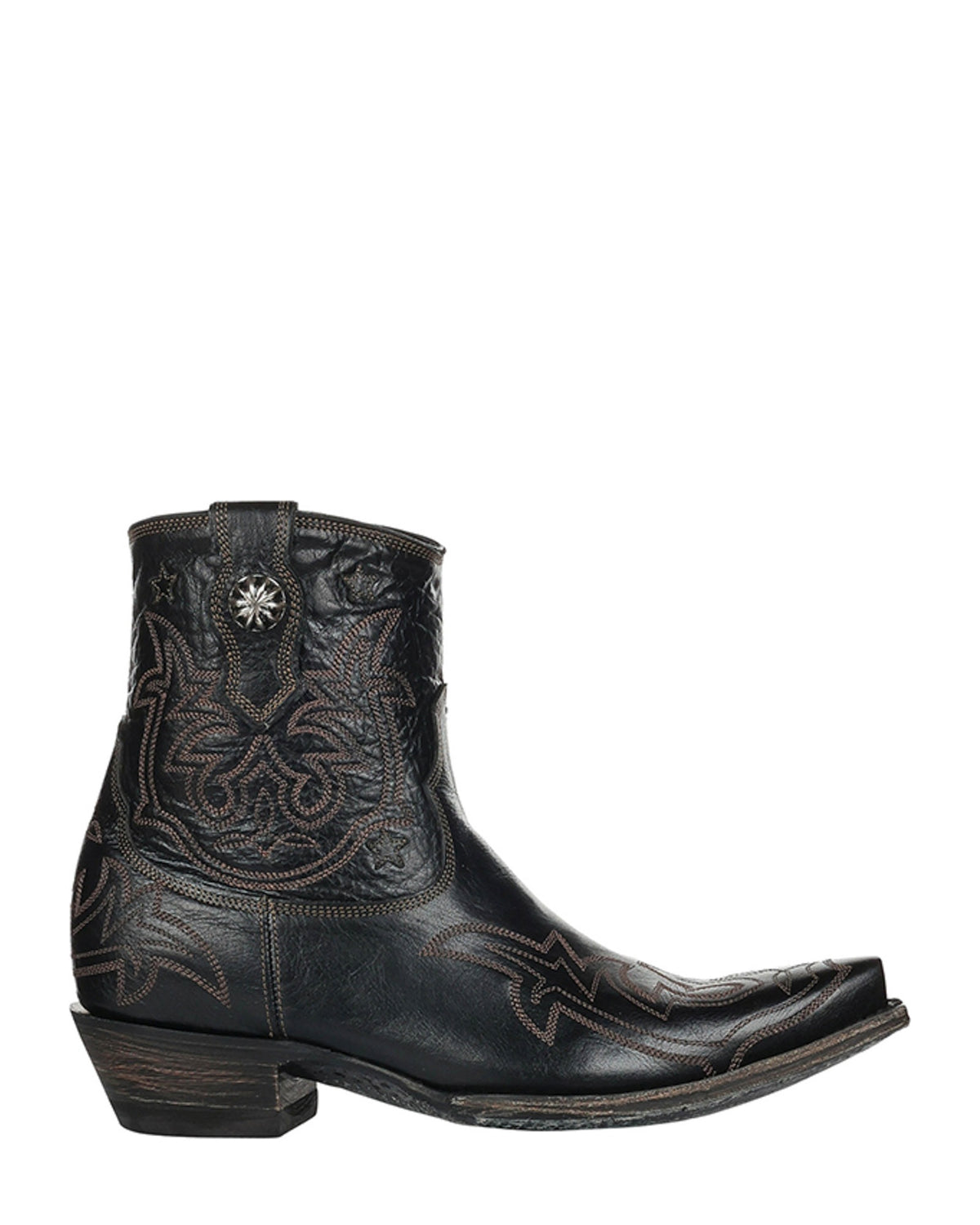 Old Gringo Marfa BL4059 Black women's 7" cowboy boot, side view