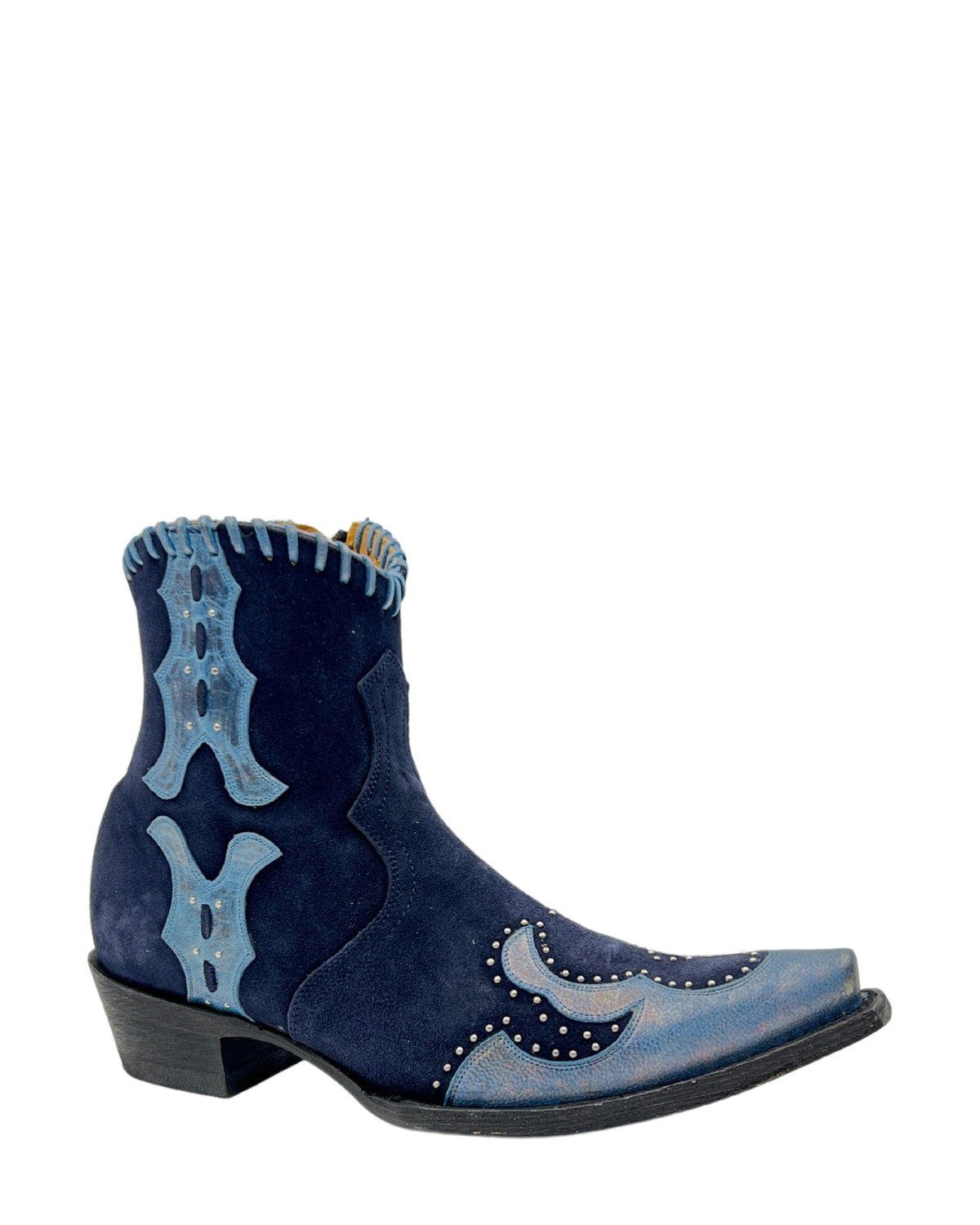 Old Gringo Surge Wave Indigo/Petrol Blue women's 5" cowboy boot, side view
