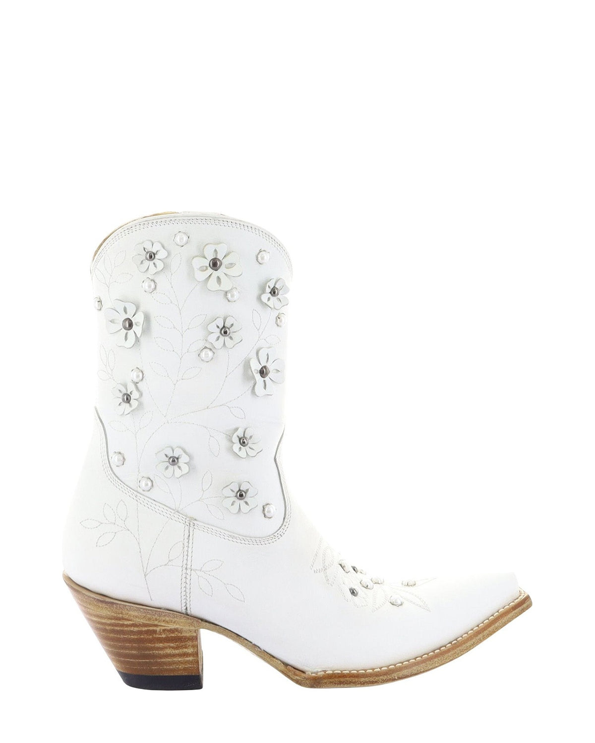Old Gringo Jewette BL4149 White women's 9" cowboy boot, side view