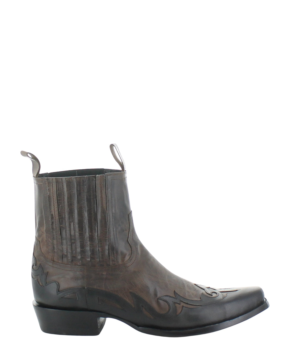 Old Gringo Vencida Chocolate/Black men's 7" cowboy boot, side view