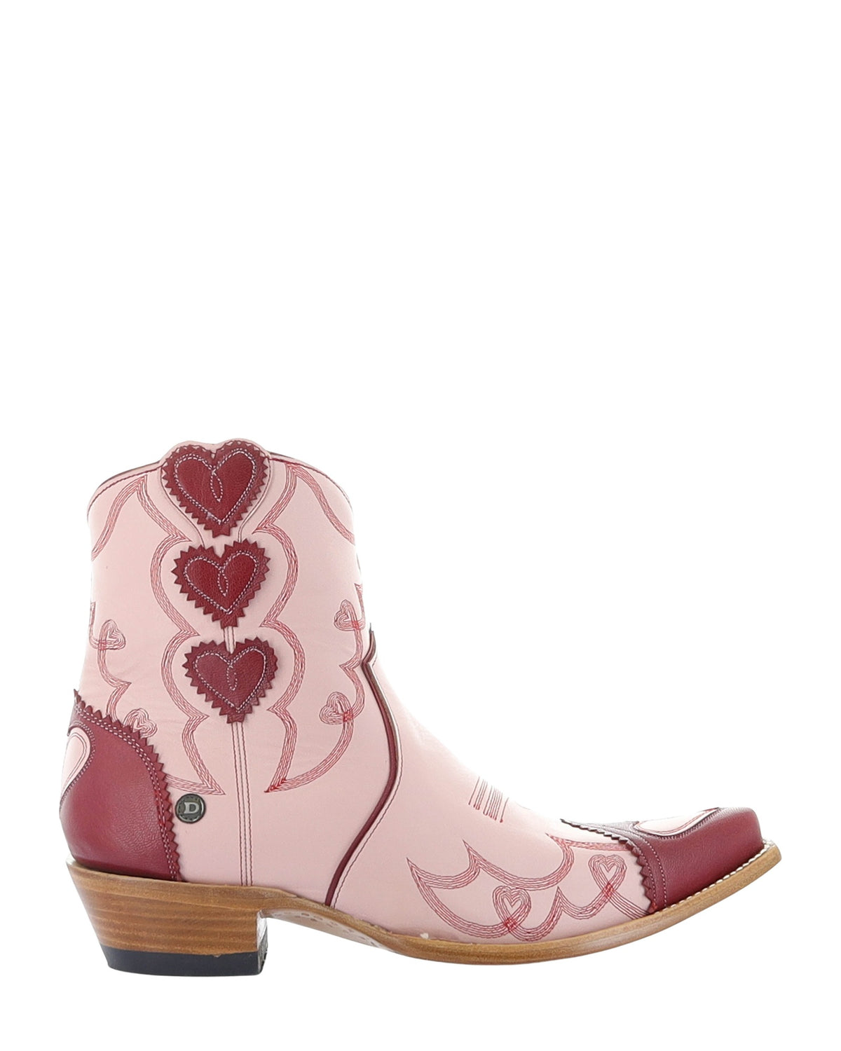 Old Gringo Rodeo Sweetheart Pink women's 7" cowboy boot, side view