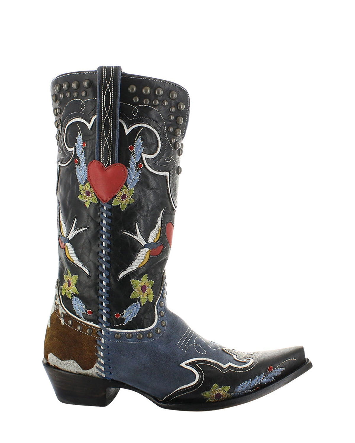 Old Gringo Midnight Cowboy Blue women's 13" cowboy boot, side view