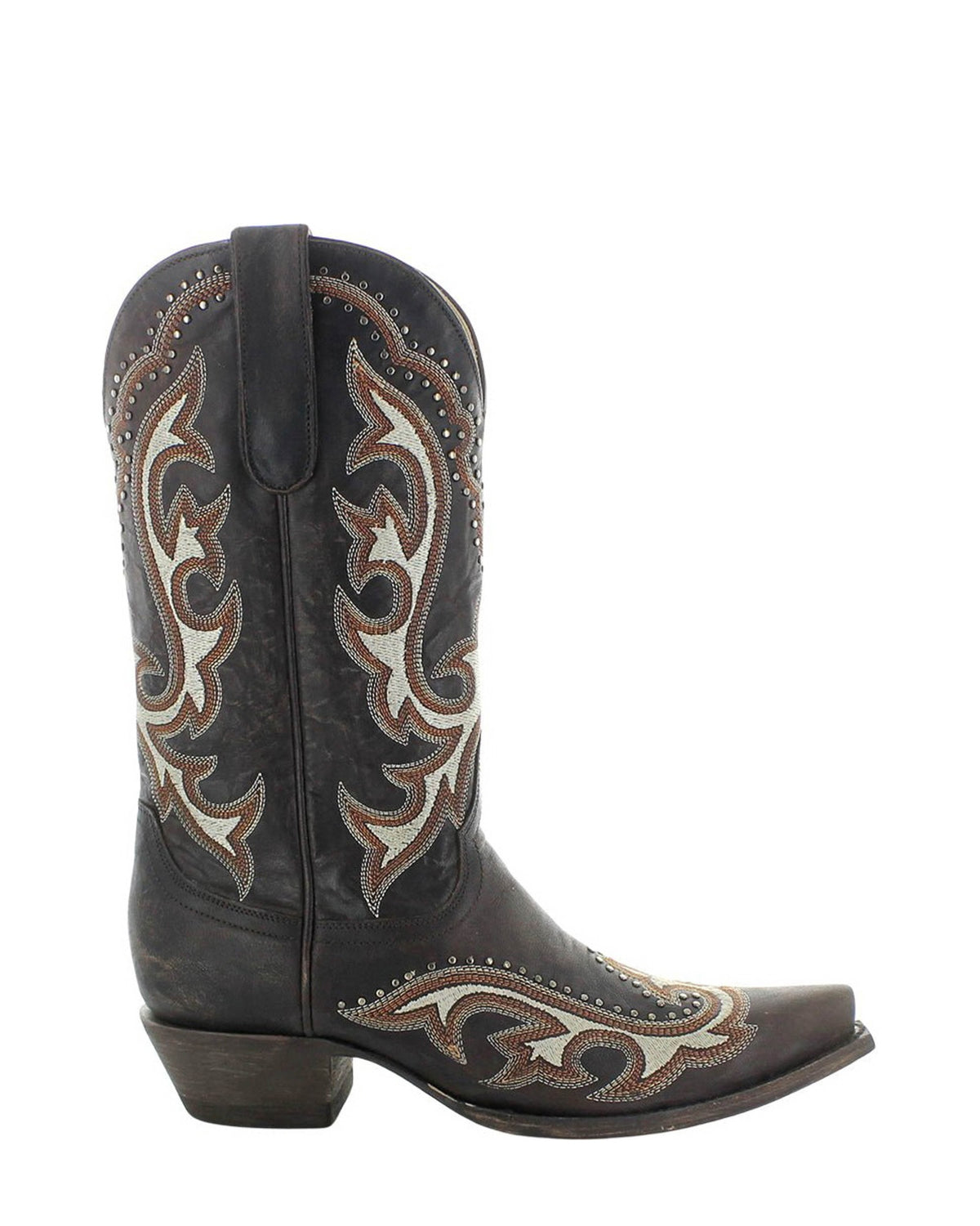 Old Gringo Havana Vesuvio Chocolate women's 12" cowboy boot, side view