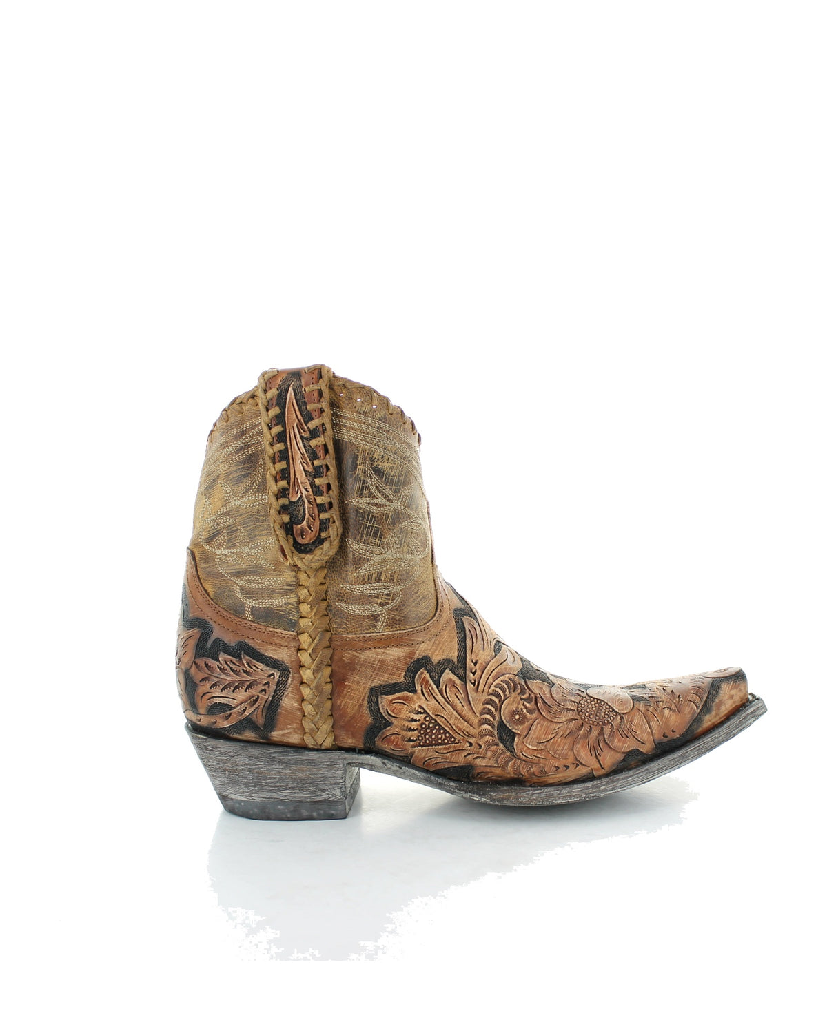 Old Gringo Polochale Tan women's 7" cowboy boot, side view