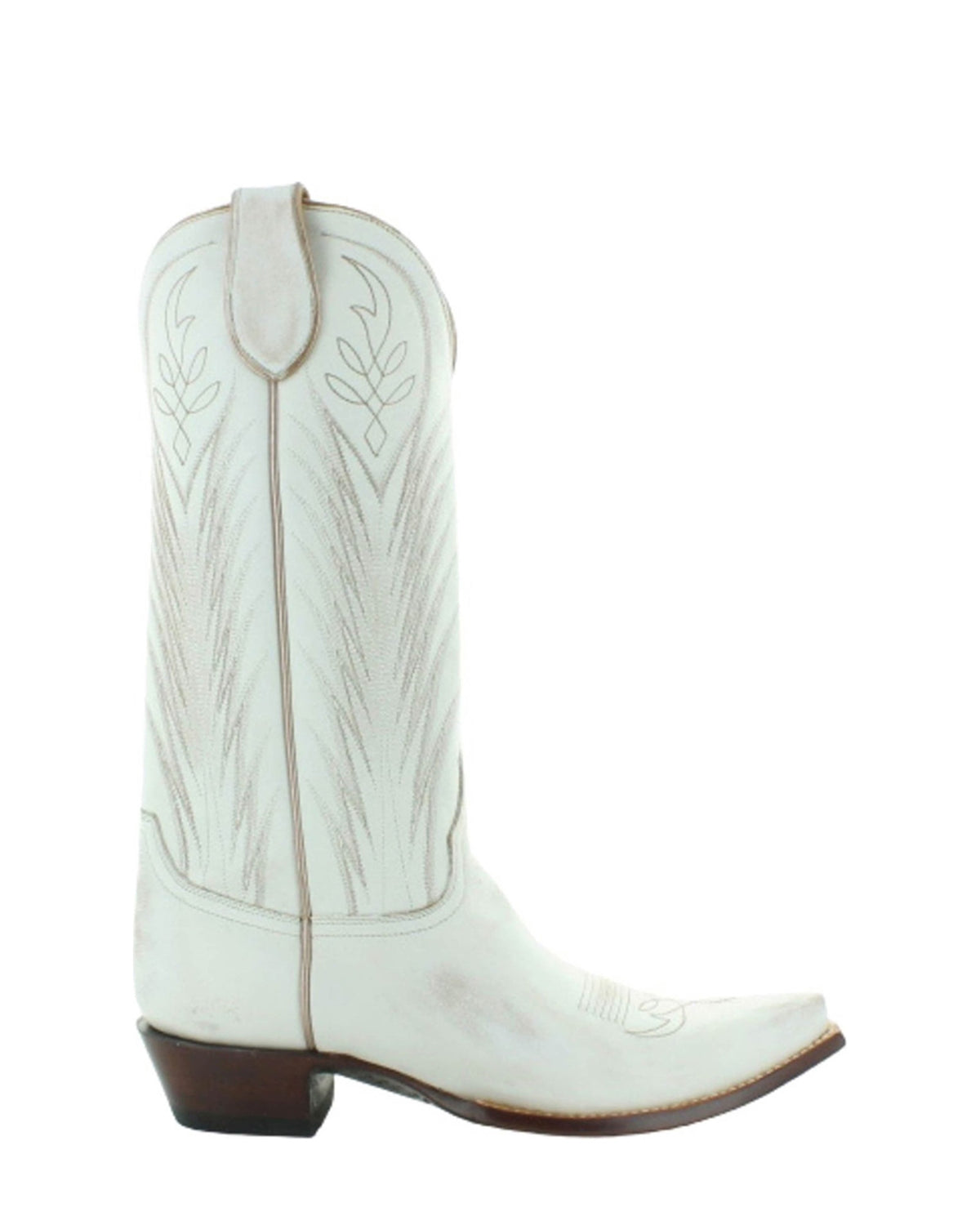 Old Gringo Emmer White/Beige women's 13" cowboy boot, side view