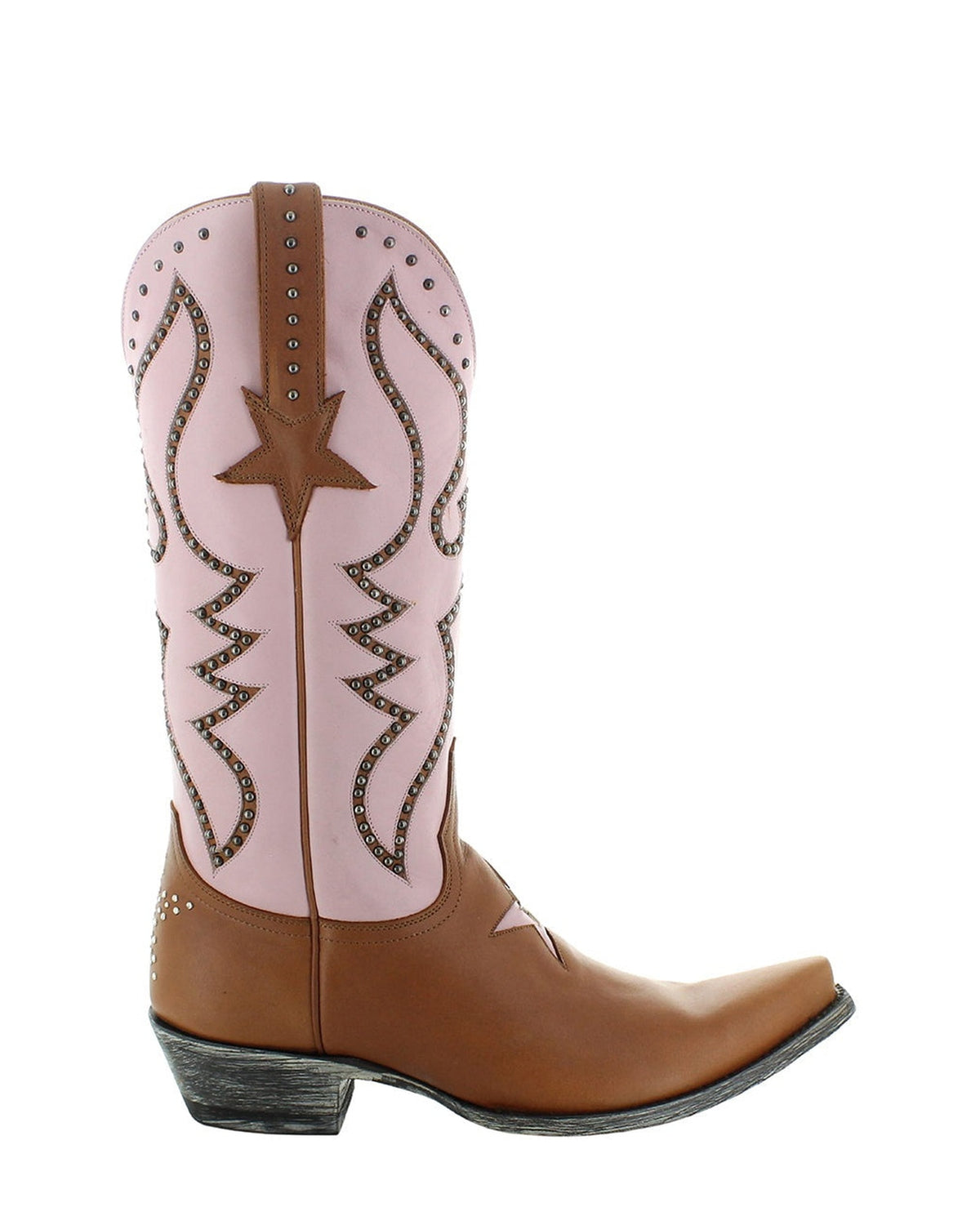 Old Gringo Lorka Whiskey/Pink women's 13" cowboy boot, side view
