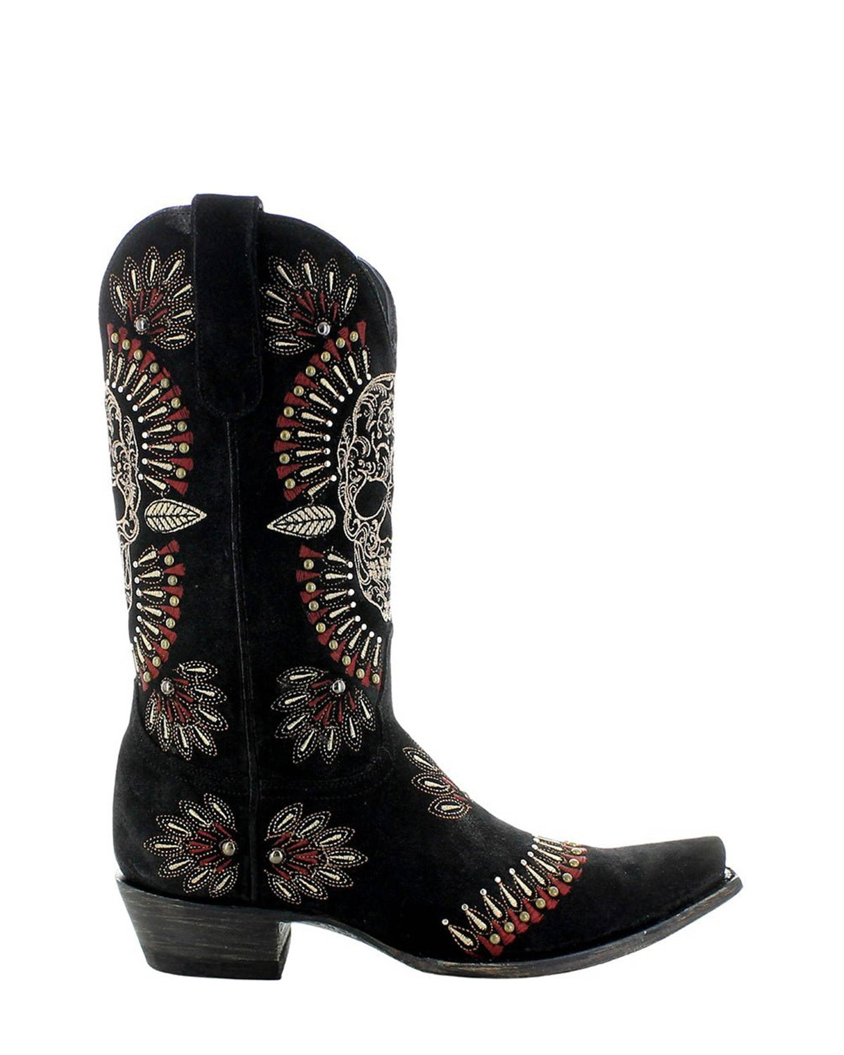 Old Gringo Alltar Silver/Black women's 12" cowboy boot, side view