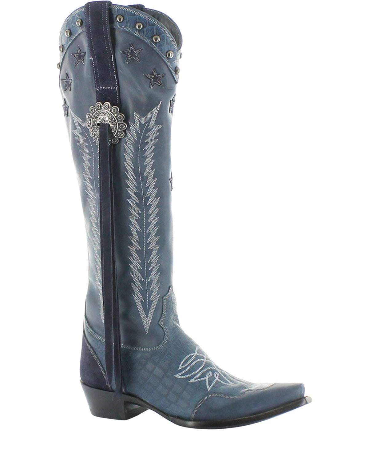 Old Gringo Mariana Tall 18" Blue women's cowboy boot, side view