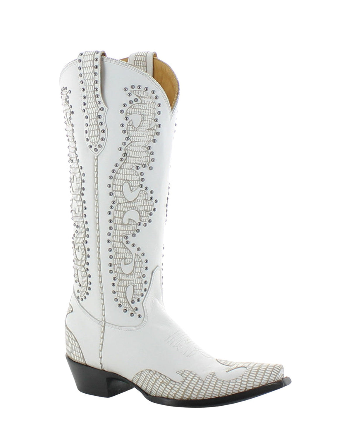 Old Gringo Promise Boot White women's 14" cowboy boot, side view