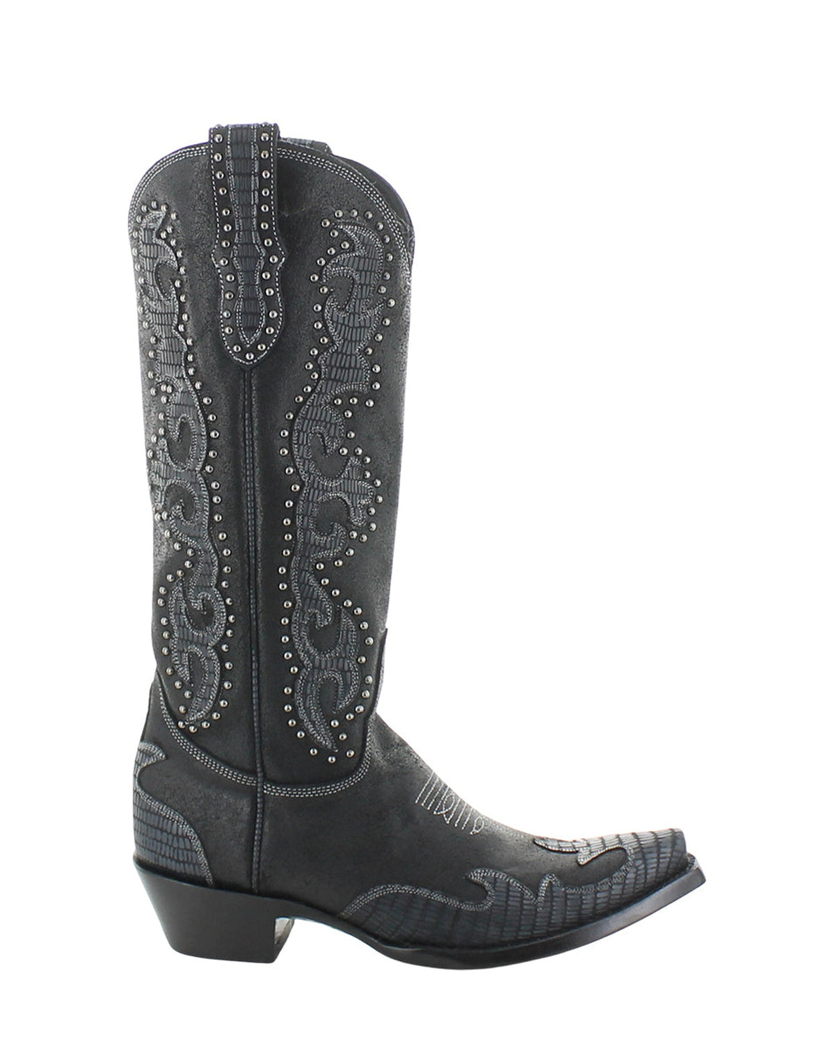 Old Gringo Promise Boot Black women's 14" cowboy boot, side view