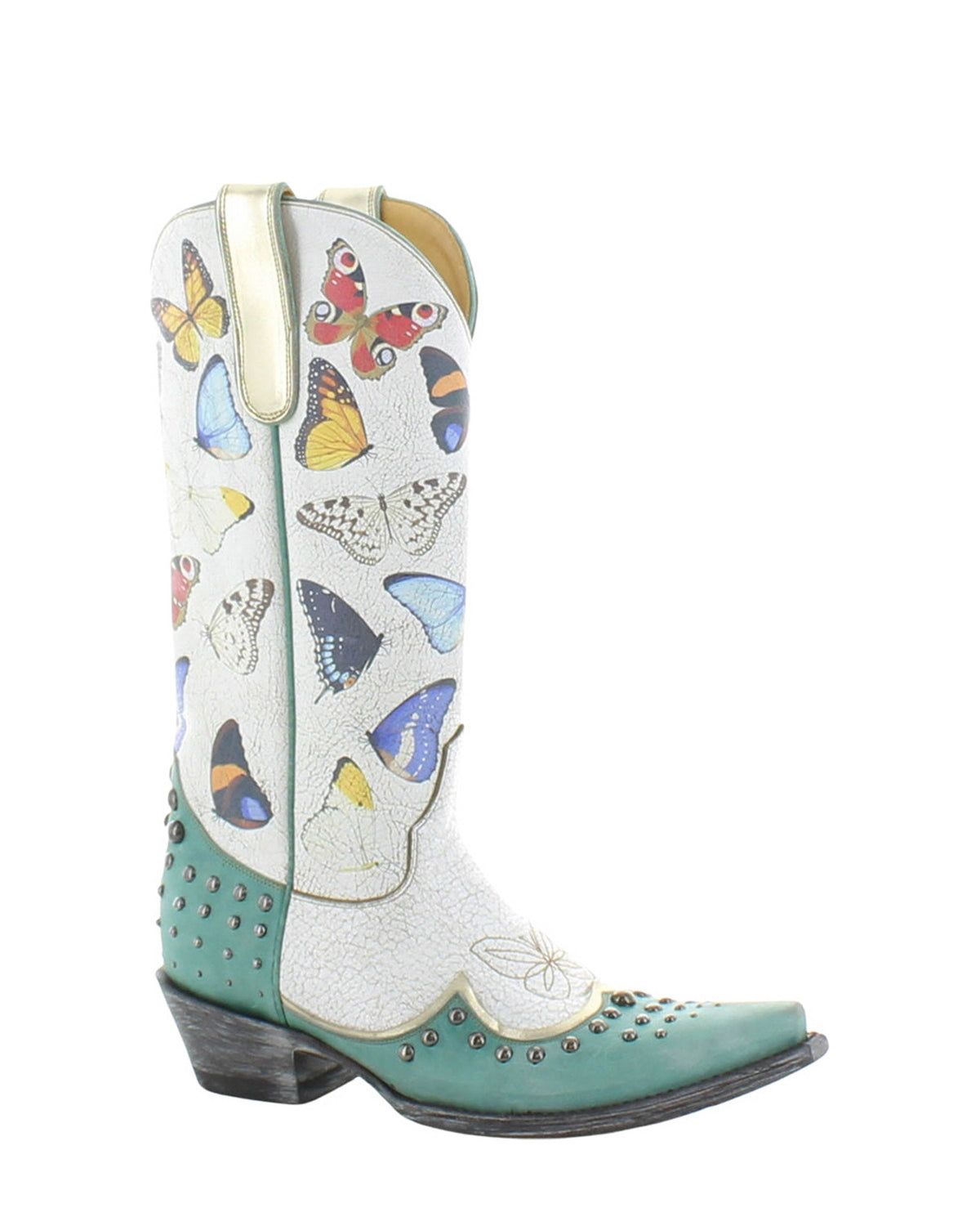 Old Gringo Eilir Mid Taupe/Mint women's 13" cowboy boot, side view