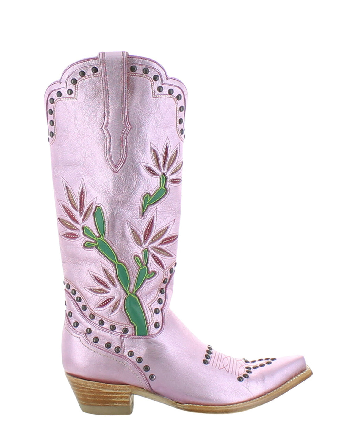 Old Gringo Austrocactus Boot L4076 Metallic Pink women's 14" cowboy boot, side view