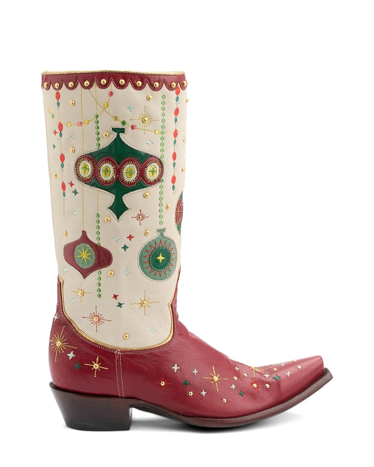 Old Gringo Trim The Tree Bone/Red women's 13" cowboy boot, side view