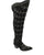 Old Gringo Reina Suede Black women's 24" cowboy boot, side view