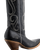 Old Gringo Boots 8 Ball Tall black cowhide leather western boots with white contrast stitching and stacked heel