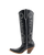 Old Gringo Boots 8 Ball Tall black cowhide leather western boots with white contrast stitching and pointed toe