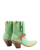 Old Gringo Boots Chili Short mint green goat leather western boots with red chili bauble and tonal stitching