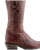 Old Gringo Boots Mayra Bis 18 inch tall brown leather western cowboy boots with intricate white embroidery