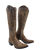 Old Gringo Boots Mayra Bis tall metallic pearl leather western boots in gold and brown with intricate stitching.