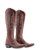 Old Gringo Boots Mayra Bis 18 tall brown leather western boots with intricate cream embroidery and side zipper