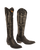 Old Gringo Boots Mayra black cowgirl boots with white wheat embroidery, pointed toe, and relaxed fit wide shaft.