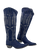 Old Gringo Boots Mayra tall western boots in blue jeans denim with intricate white embroidery and side zippers