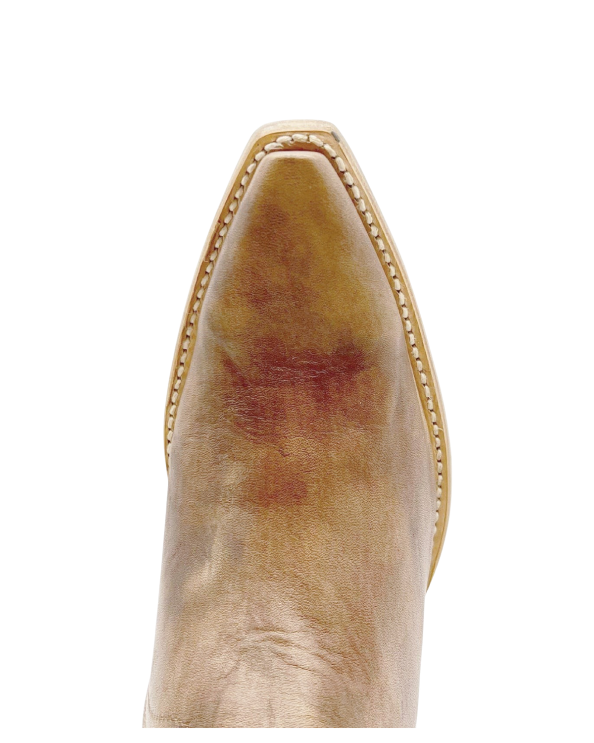 Old Gringo Boots Mayra Mid beige leather western boot with a classic snip toe and detailed welt stitching