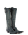 Old Gringo Boots Mayra Mid 18-inch dark jade green goat leather western boots with intricate embroidery and long toe