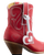 Old Gringo Boots red cowhide leather western boot with white contrast stitching and a decorative heart charm